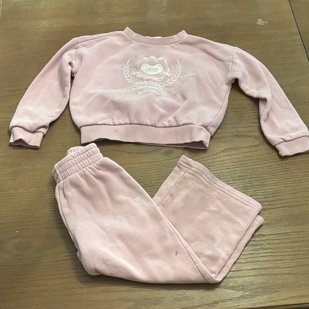 Skechers Light Pink Kids Sweatshirt and Joggers Set